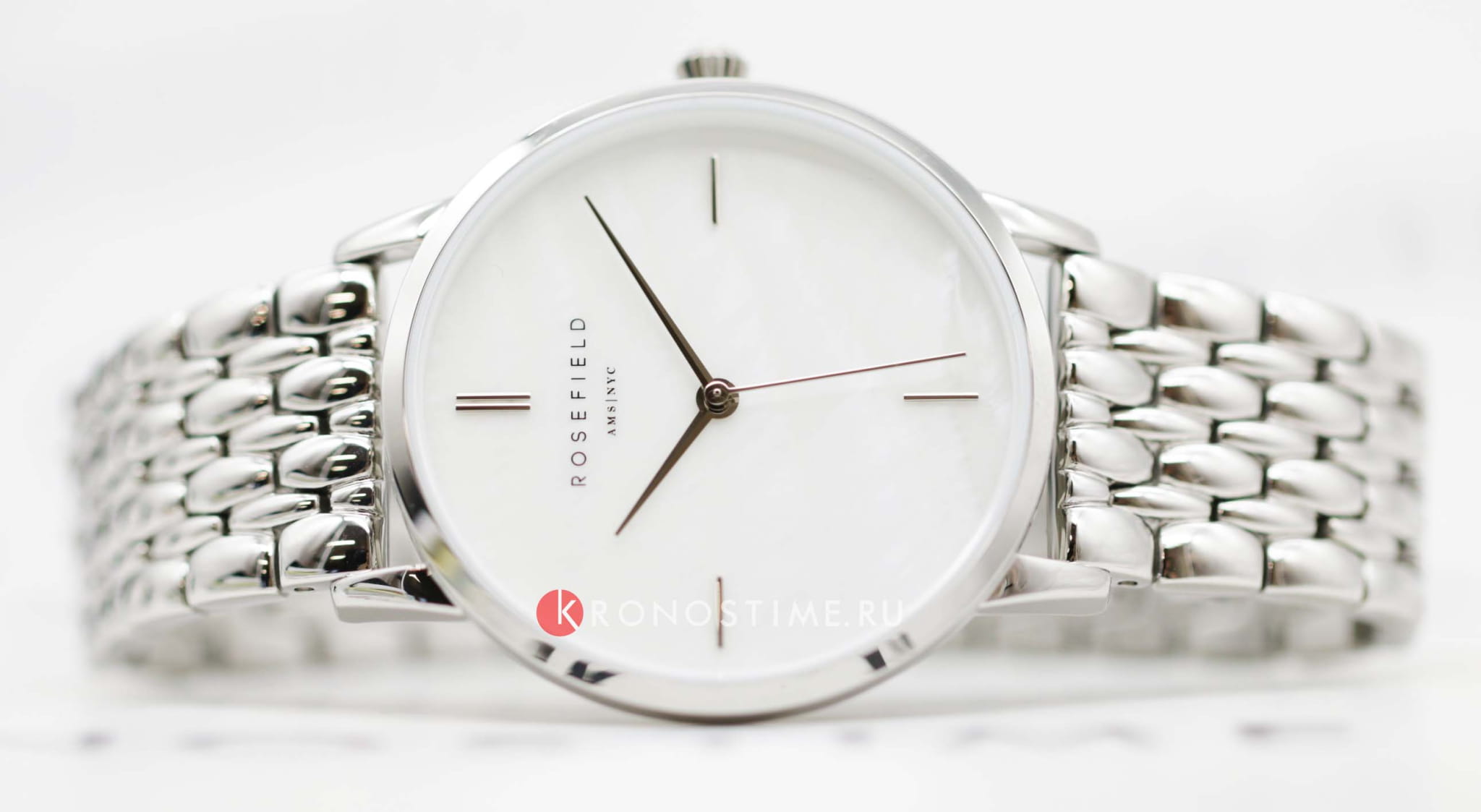 Rosefield Rosefield The Pearl RMSSS-R02 женские часы перламутровый циферблат на запястье